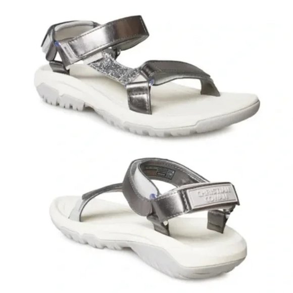 Teva X Christian Cowan Silver Glitter XLT2 Hurricane Strap Sandals - Picture 4 of 10